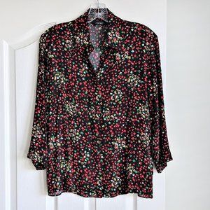 & Other Stories Black Floral Blouse